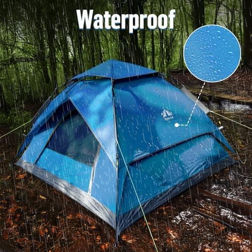 Night Cat Pop Up Zelt 3 4 Personen: Wasserdicht, atmungsaktiv, einfach einstellbar für Camping und Wandern - Reichweitze