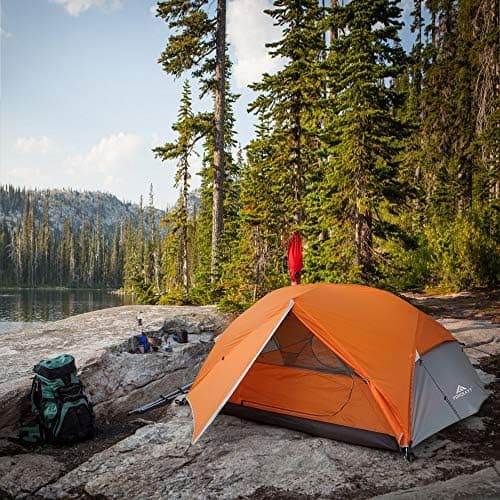 Forceatt 2-3 Personen Zelt, Wasserdicht & Winddicht, 2-Door Ultraleichte Rucksack Zelt für Camping und Outdooraktivitäte