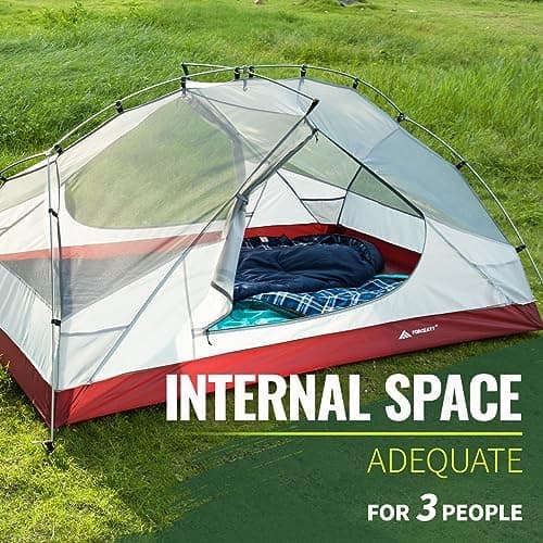 Forceatt 2-3 Personen Zelt, Wasserdicht & Winddicht, 2-Door Ultraleichte Rucksack Zelt für Camping und Outdooraktivitäte