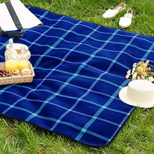 Amazon Basics Picknickdecke für Küche mit wasserdichter Unterseite, Dunkelblau, 200 x 200 cm  
Amazon Basics Picknickdec