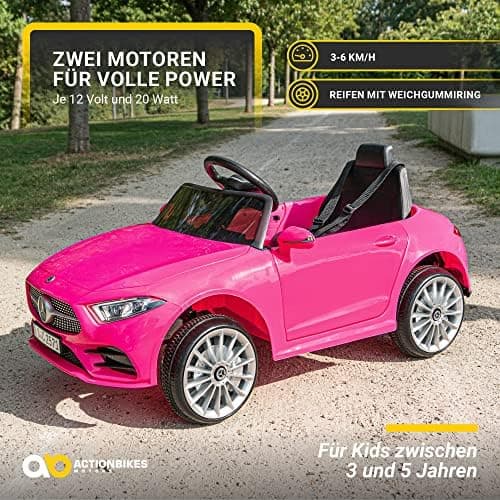Actionbikes Motors Kinder Elektroauto Mercedes CLS 350 | Fernbedienung - Lizenziert - Elektrofahrzeug für 3+ Jahre - Pin
