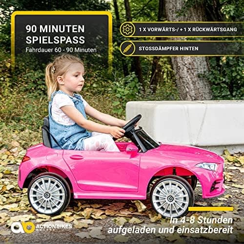 Actionbikes Motors Kinder Elektroauto Mercedes CLS 350 | Fernbedienung - Lizenziert - Elektrofahrzeug für 3+ Jahre - Pin