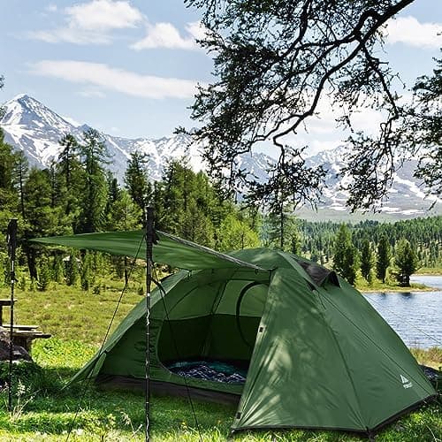 Forceatt 2-4 Personen Zelt Wasserldicht 3-4 Saison Ultraleicht Mit Kleinem Packmaß Für Trekking Outdoor Festival Soforti