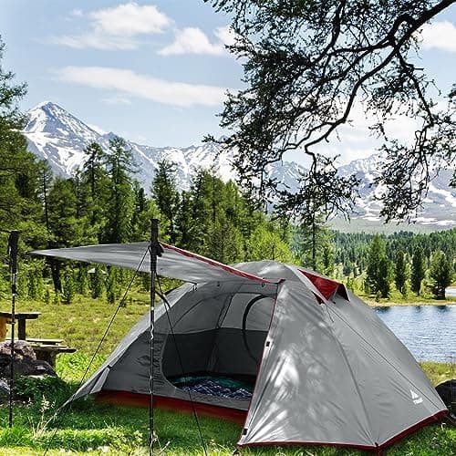 Forceatt 2-4 Personen Zelt Wasserldicht 3-4 Saison Ultraleicht Mit Kleinem Packmaß Für Trekking Outdoor Festival Soforti