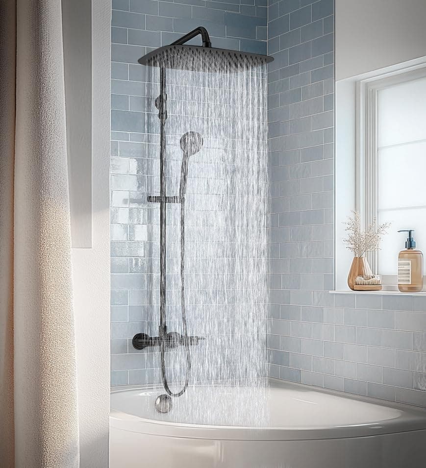 Edelstahl Regendusche Duschkopf Anti-Kalk-Düsen
| Anti-Kalk-Düsen Regendusche Duschkopf Edelstahl
| 40 x 25 cm Edelstah