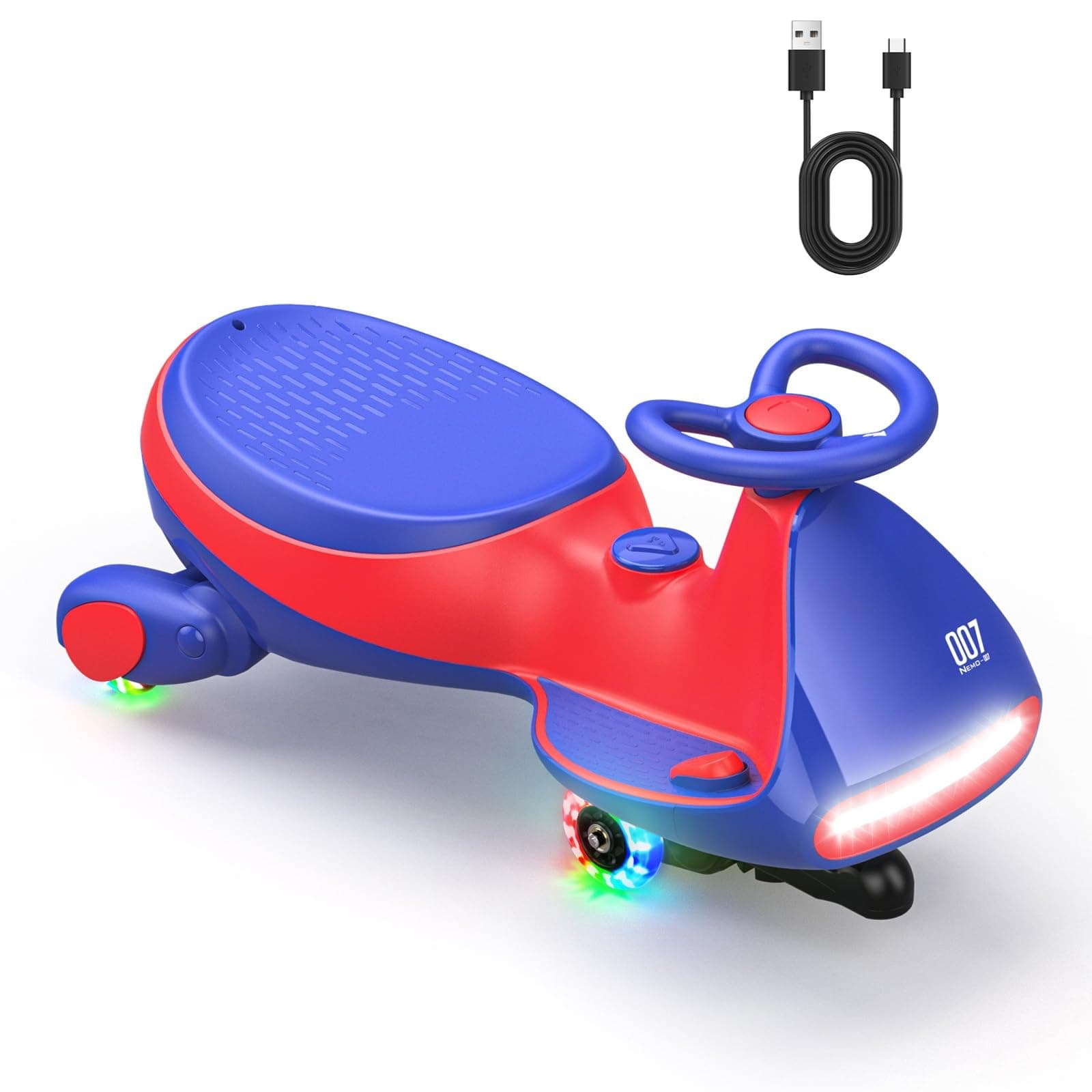 FanttikRide N7 Pro Kinder Elektroauto - Elektrisches Rutschauto für 3-7Jährige - Bluetooth, Pedal, Typ-C Aufladung, Leuc