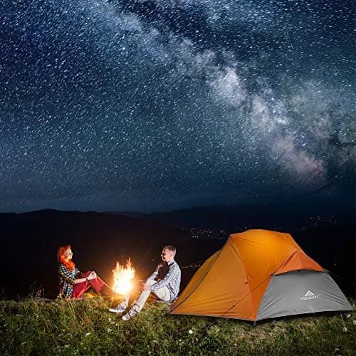 Forceatt 2-3 Personen Zelt, Wasserdicht & Winddicht, 2-Door Ultraleichte Rucksack Zelt für Camping und Outdooraktivitäte