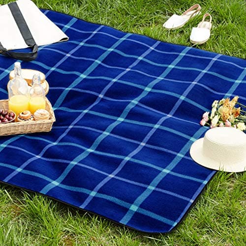 Amazon Basics Picknickdecke für Küche mit wasserdichter Unterseite, Dunkelblau, 200 x 200 cm  
Amazon Basics Picknickdec