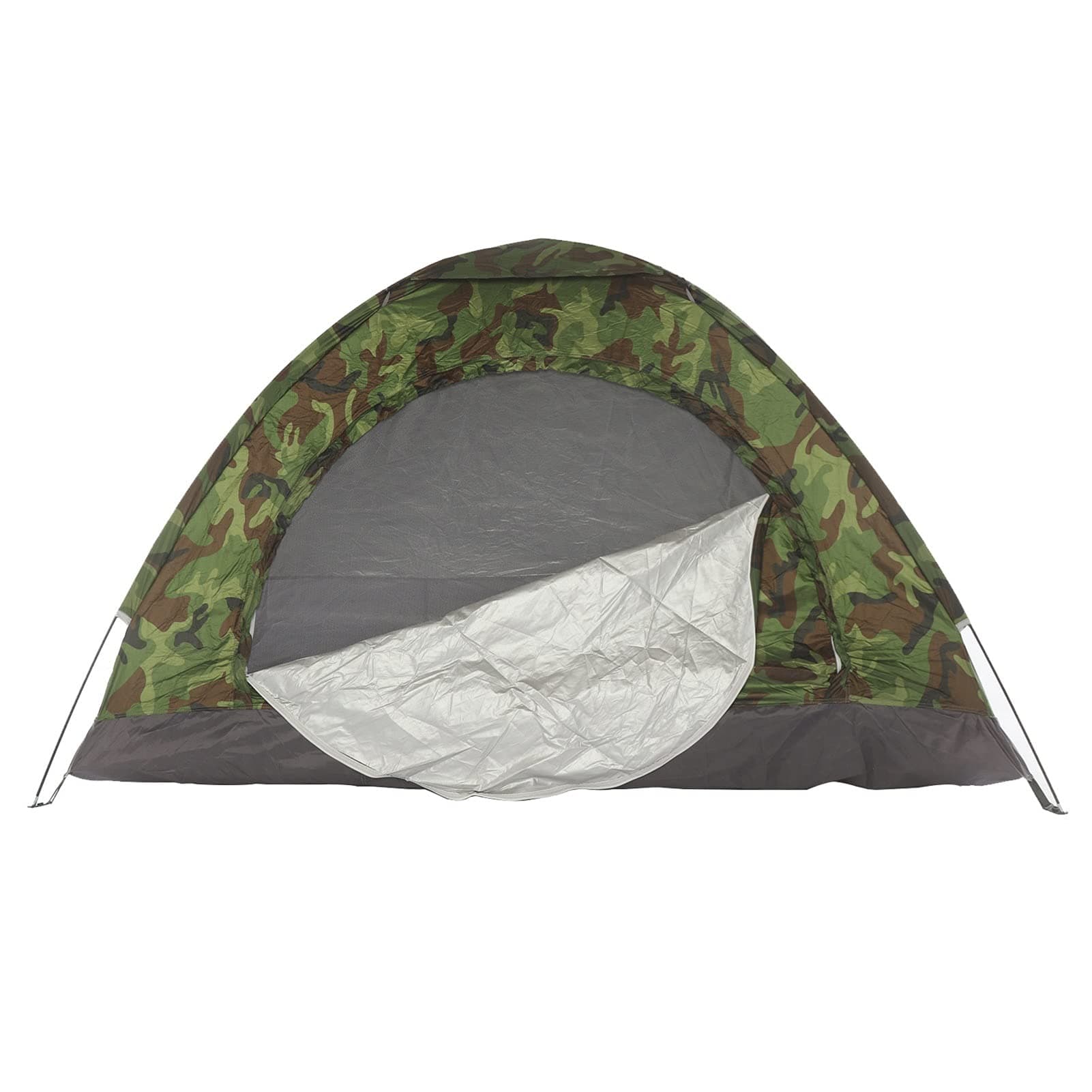 Wasserdichtes Kuppelzelt Camping für 2-3 Personen FloodZelte Camouflage Tragetasche Trekking Reise 200x150x110cm