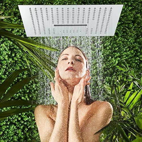 21 Zoll Einbau-Duschkopf Regendusche, Kopfbrause Regendusche Mit 2 Funktions-Wasserauslass (Regen, Wasserfall), 40 * 40c