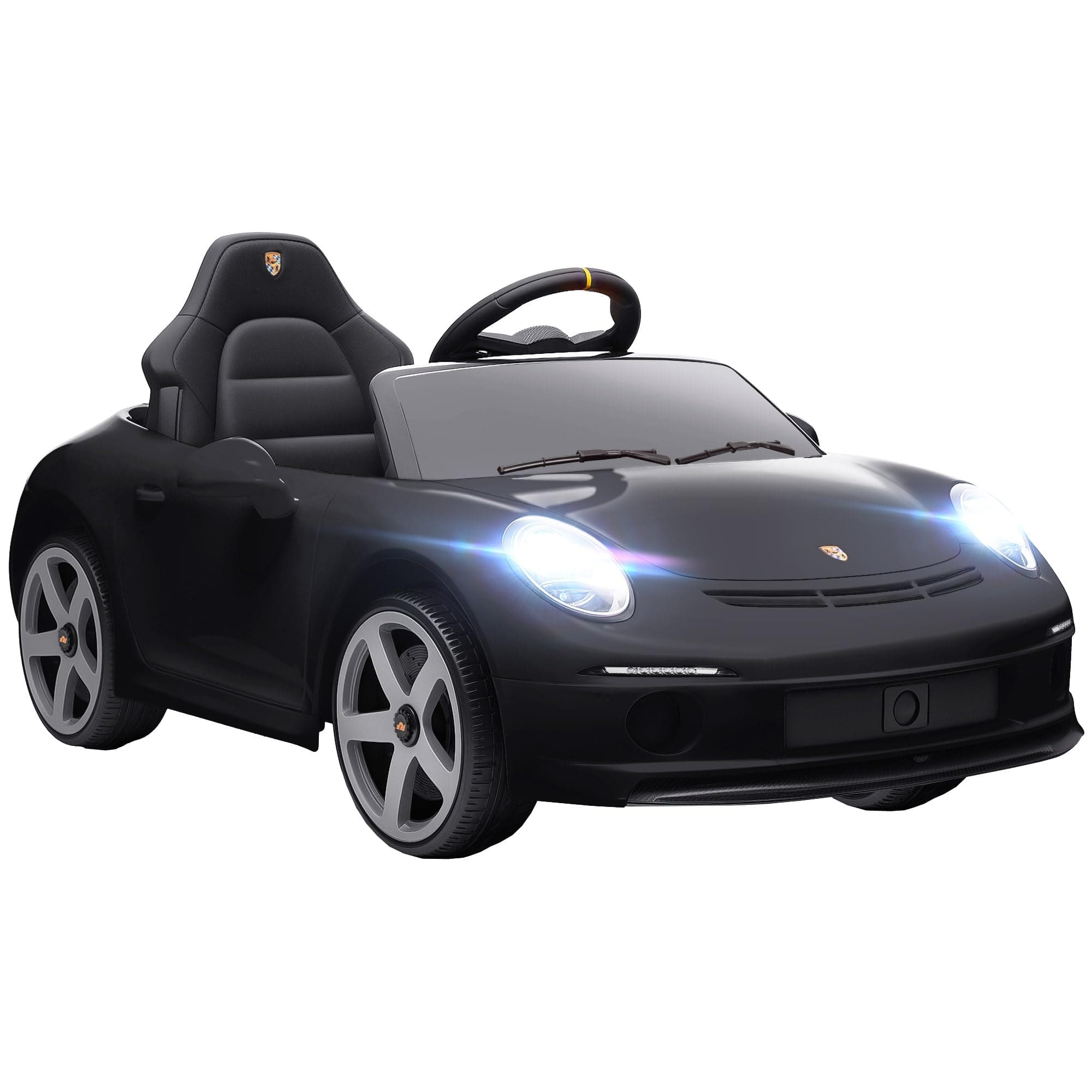 AIYAPLAY Kinder Elektroauto Schwarz für 3-5 Jährige mit Fernbedienung und MP3-Player