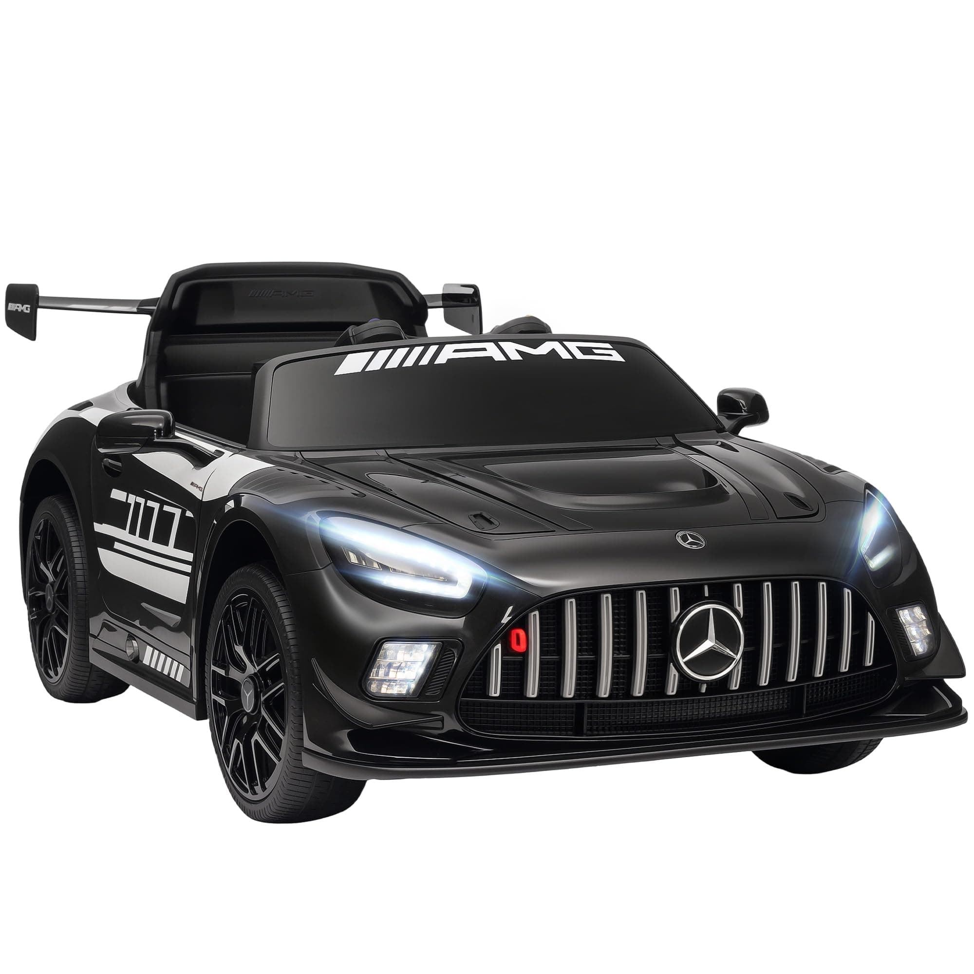 AIYAPLAY Kinder Elektroauto Mercedes-AMG Schwarz für 3-8 Jahre