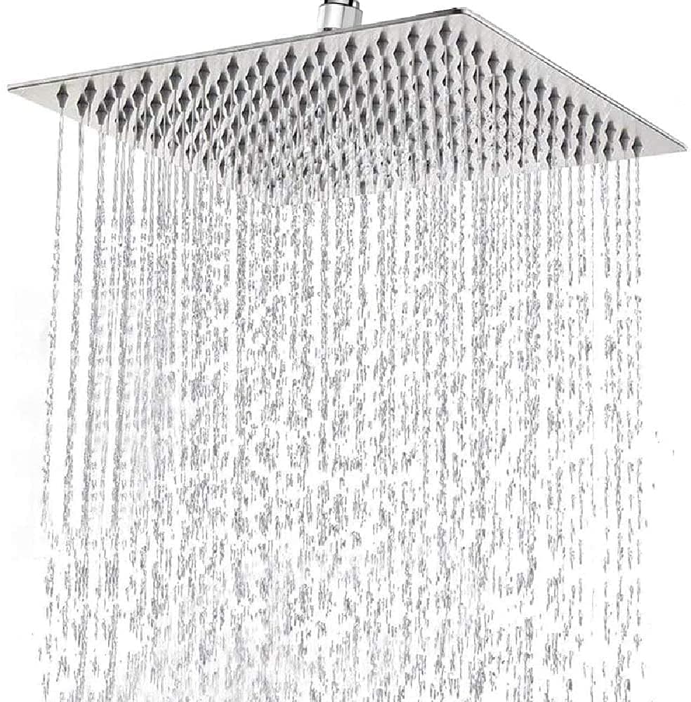 Regenduschkopf Duschkopf 12 Zoll Selbstreinigend Quadratisch Edelstahl 30x30cm Chrom