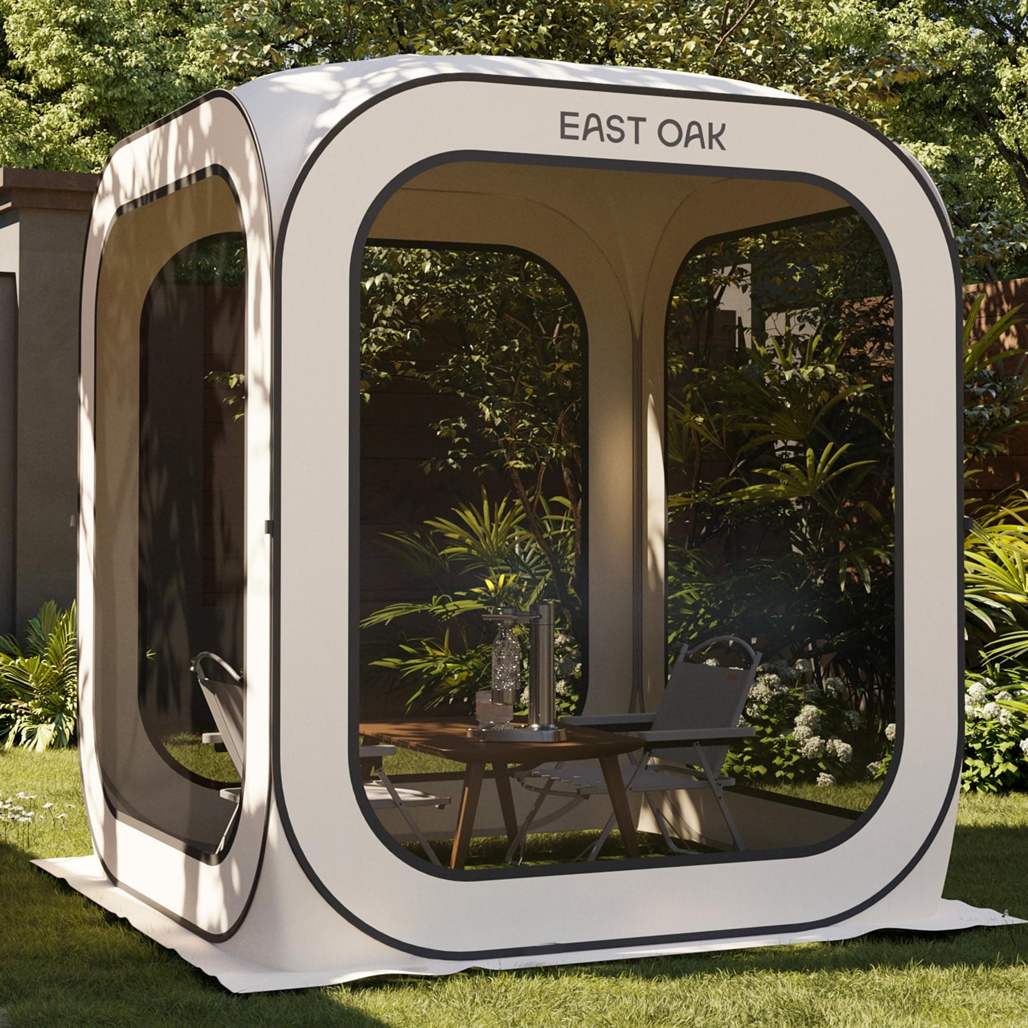 EAST OAK Pop Up Zelt 2-3 Personen - ideal für Familie, Camping und Garten - Wasserdicht, UV-Schutz, 360° Belüftung, Anti