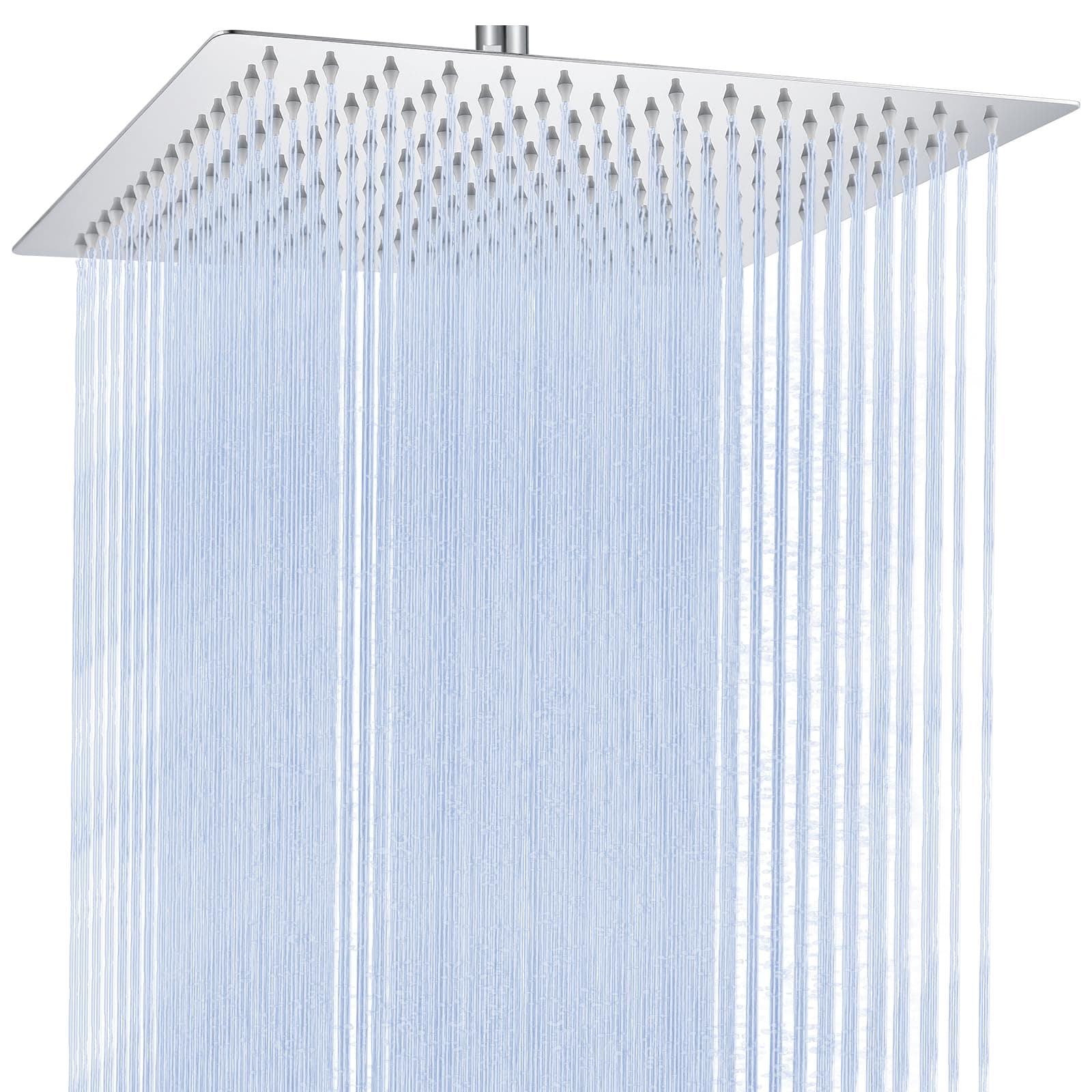 Auralum Regendusche Duschkopf 12 Zoll, edelstahlige Selbstreinigende Düsen, 360° Verstellbar, Chrom Recycled Claim Stand
