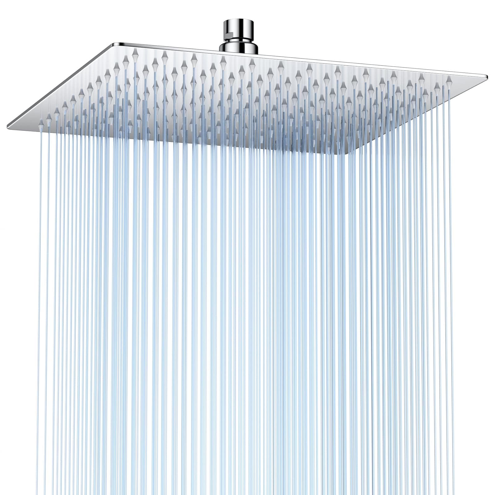 Regendusche Duschkopf Edelstahl Hochdruck 360° Schwenkbar Spa-Duscherlebnis Einfache Montage (Silber, 12 Zoll)
