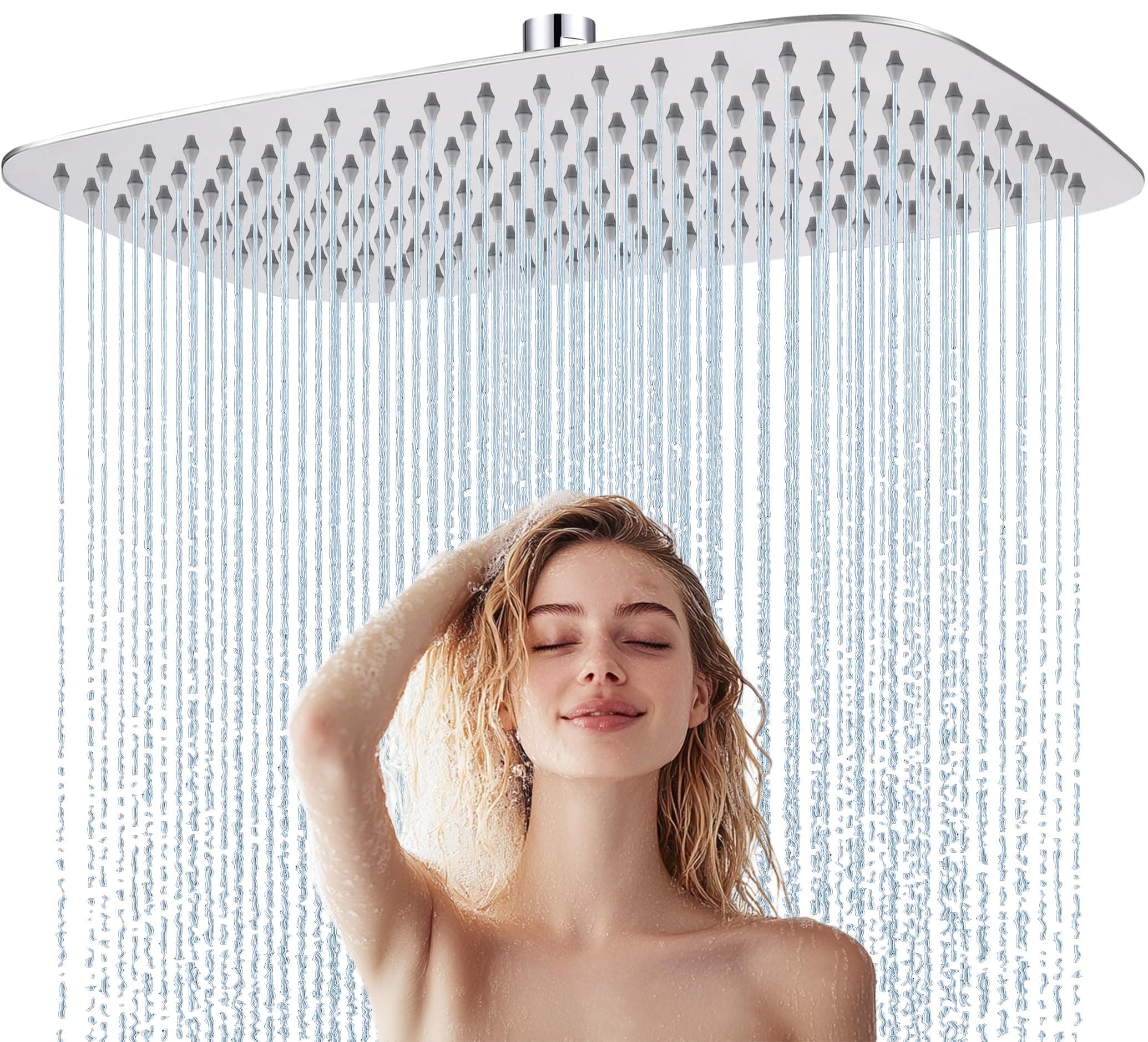 Edelstahl Regendusche Duschkopf Anti-Kalk-Düsen
| Anti-Kalk-Düsen Regendusche Duschkopf Edelstahl
| 40 x 25 cm Edelstah
